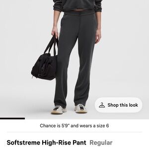 lululemon athletica softstreme high rise pants black